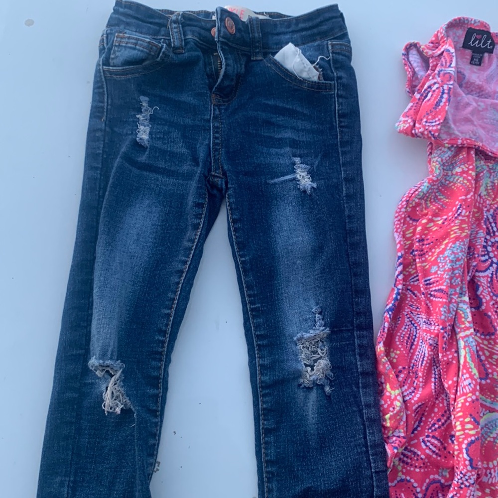 5T Ripped Ankle Jeans